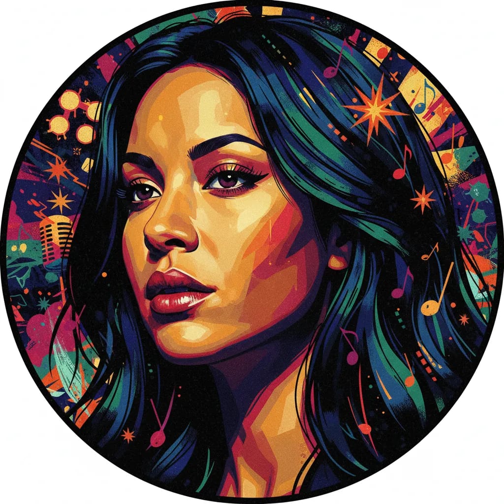 Artistic portrait of Naya Rivera