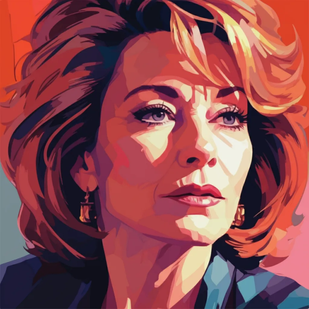Artistic portrait of Kathleen Turner