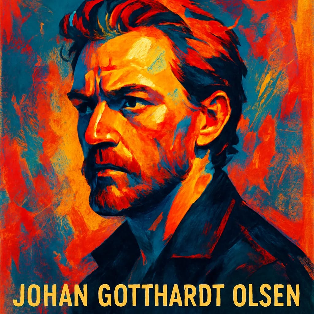 Artistic portrait of Johan Gotthardt Olsen