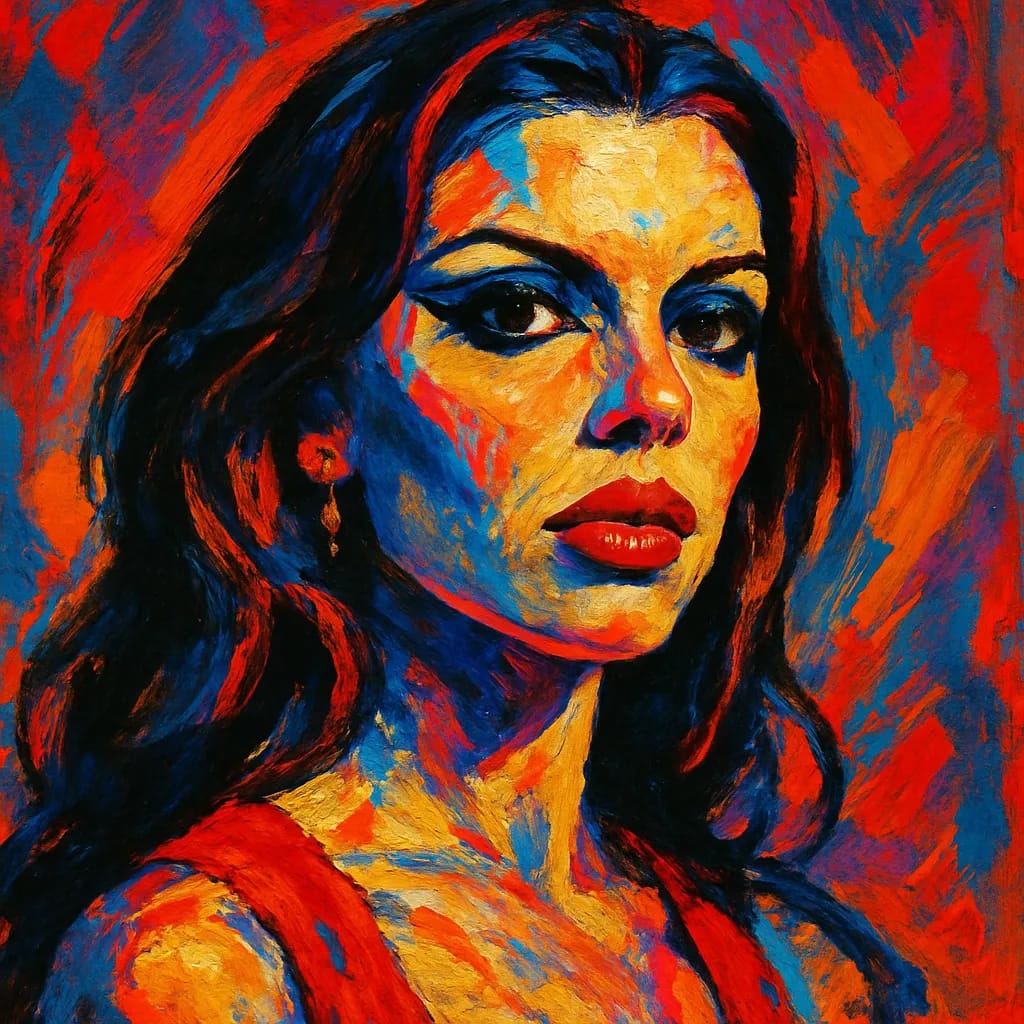 Artistic portrait of Julia Fox
