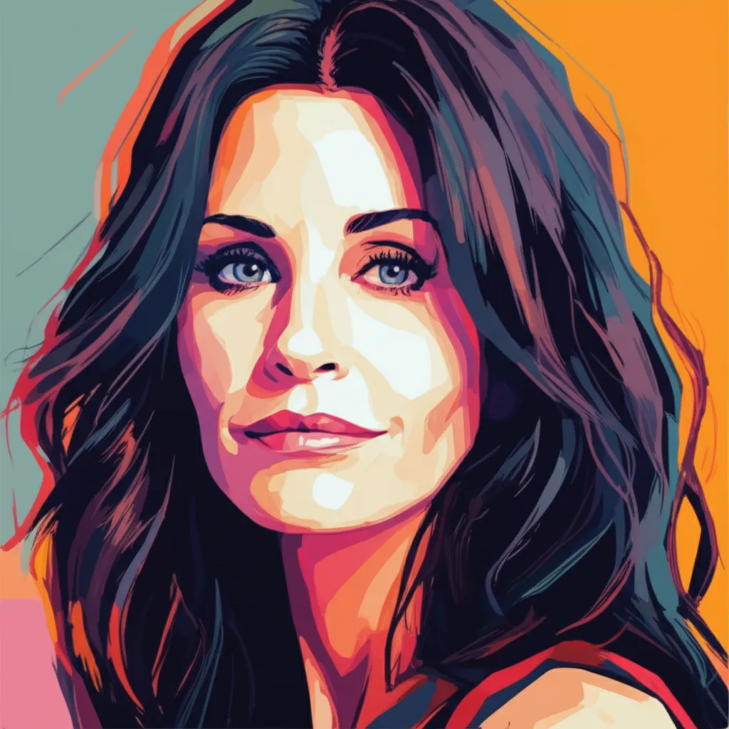 Artistic portrait of Courteney Cox