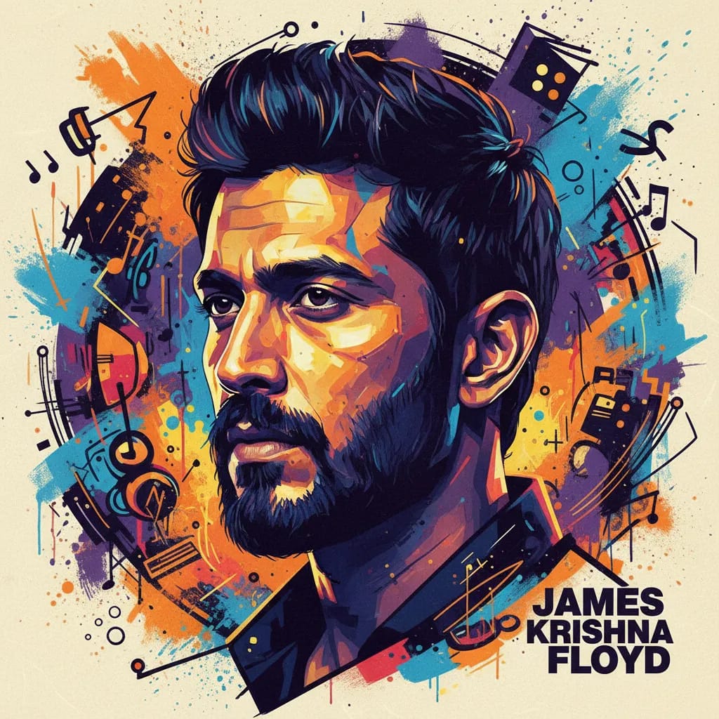 Artistic portrait of James Krishna Floyd