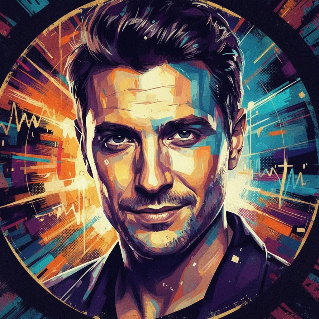 Artistic portrait of Simone Sacchettino