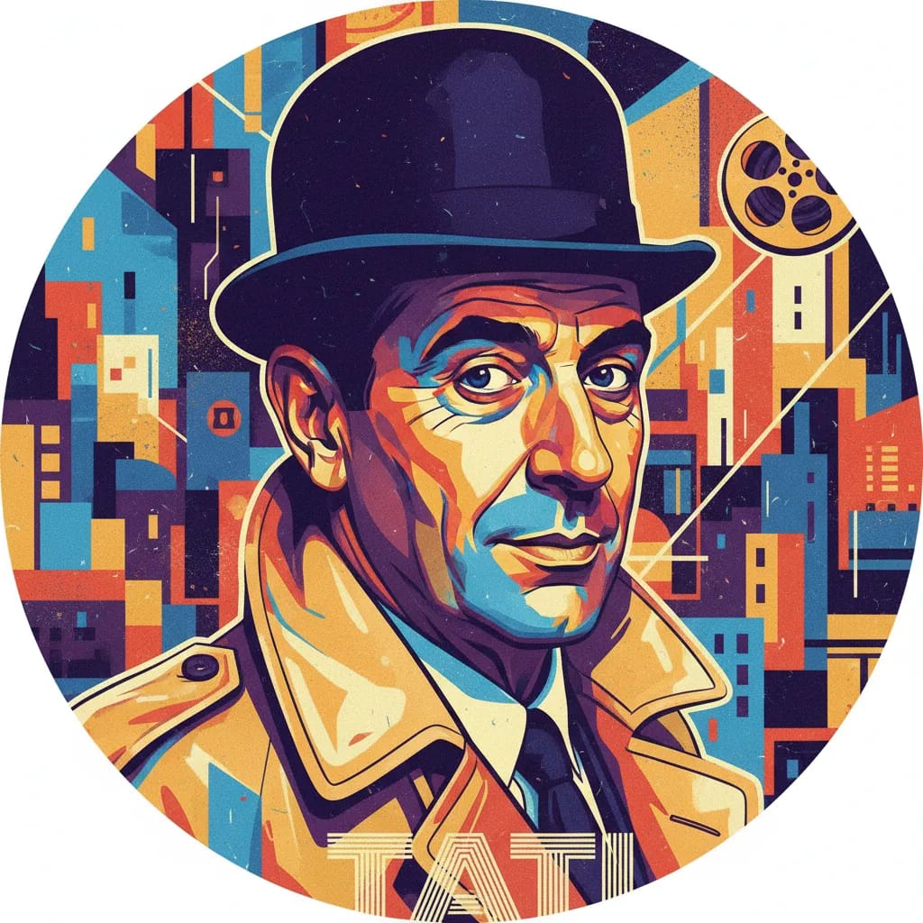 Artistic portrait of Jacques Tati
