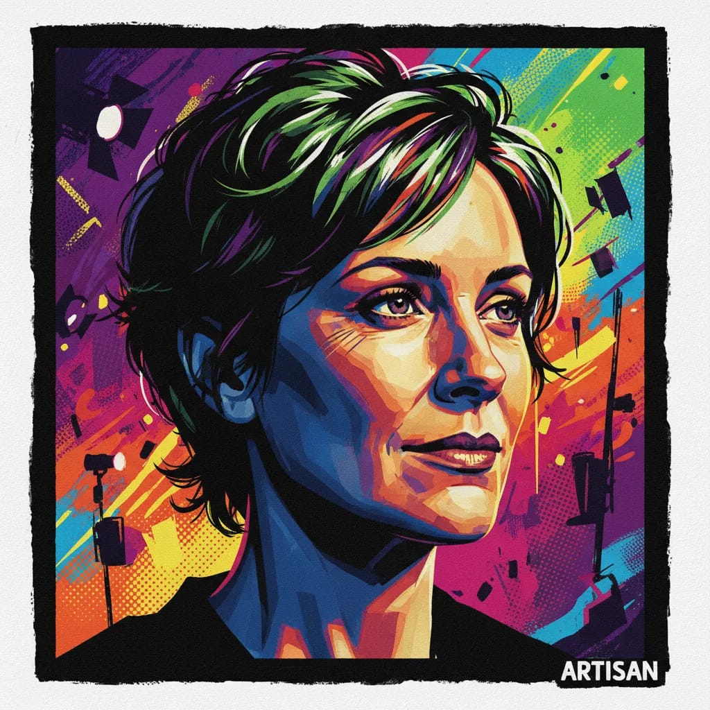 Artistic portrait of Frances McDormand