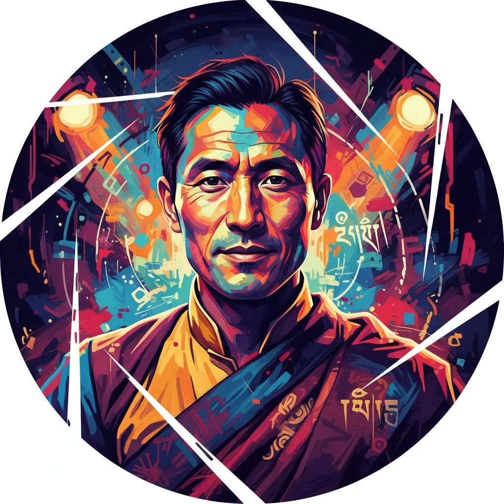Artistic portrait of Tenzin Thuthob Tsarong