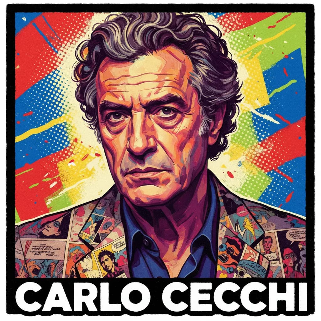 Artistic portrait of Carlo Cecchi