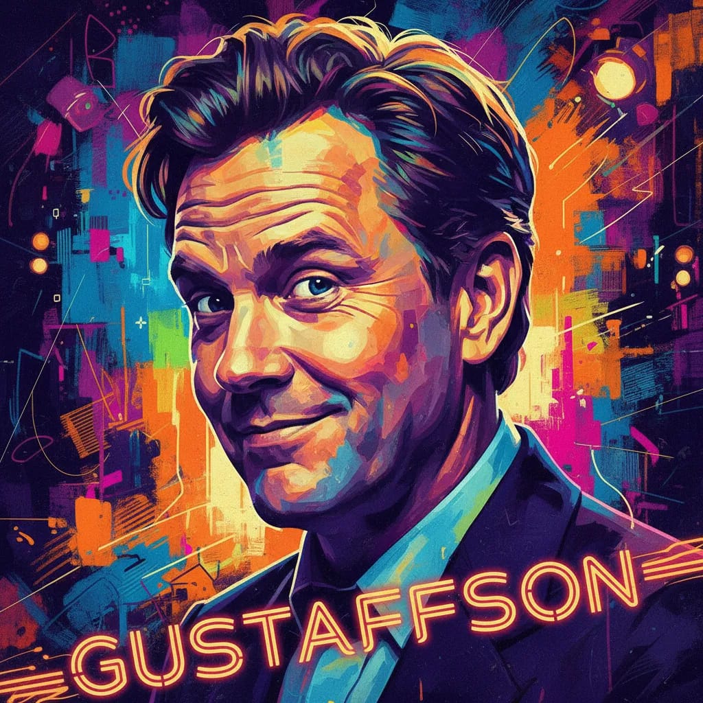 Artistic portrait of Robert Gustafsson