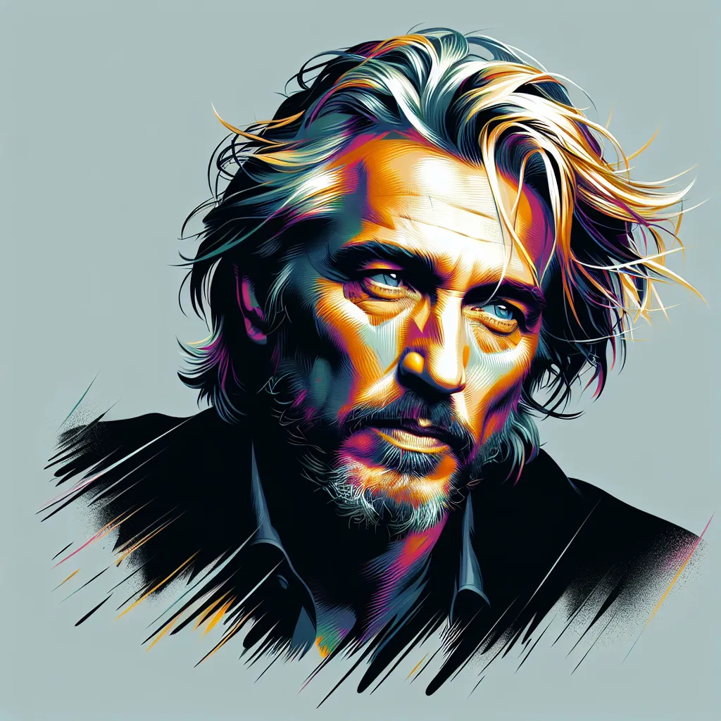 Artistic portrait of Gary Busey