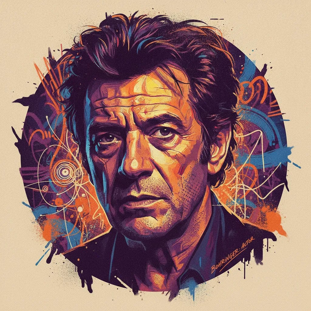 Artistic portrait of Richard Bohringer