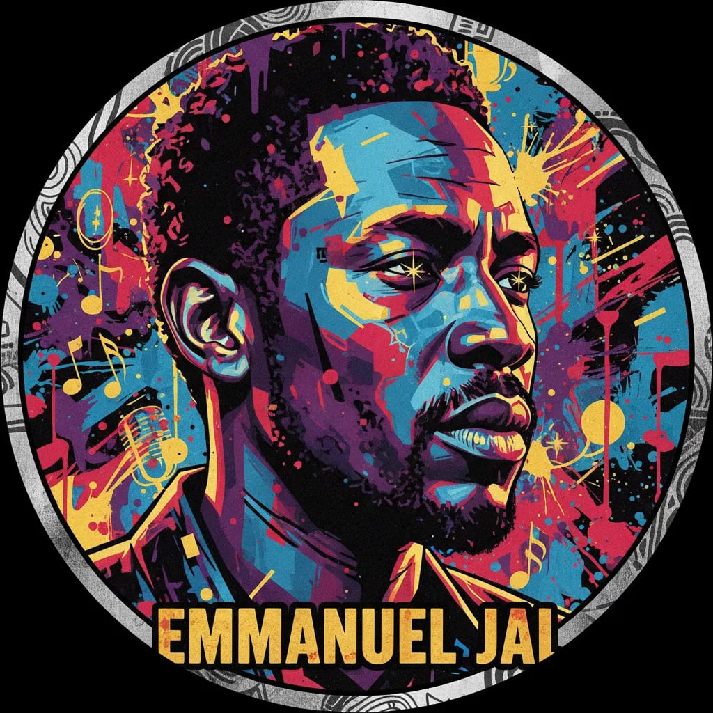 Artistic portrait of Emmanuel Jal