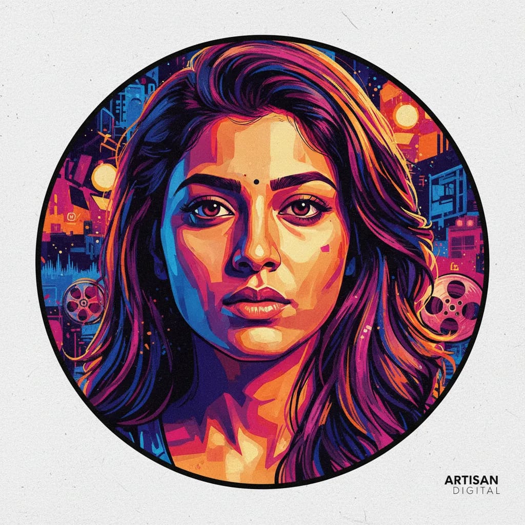 Artistic portrait of Nimisha Sajayan