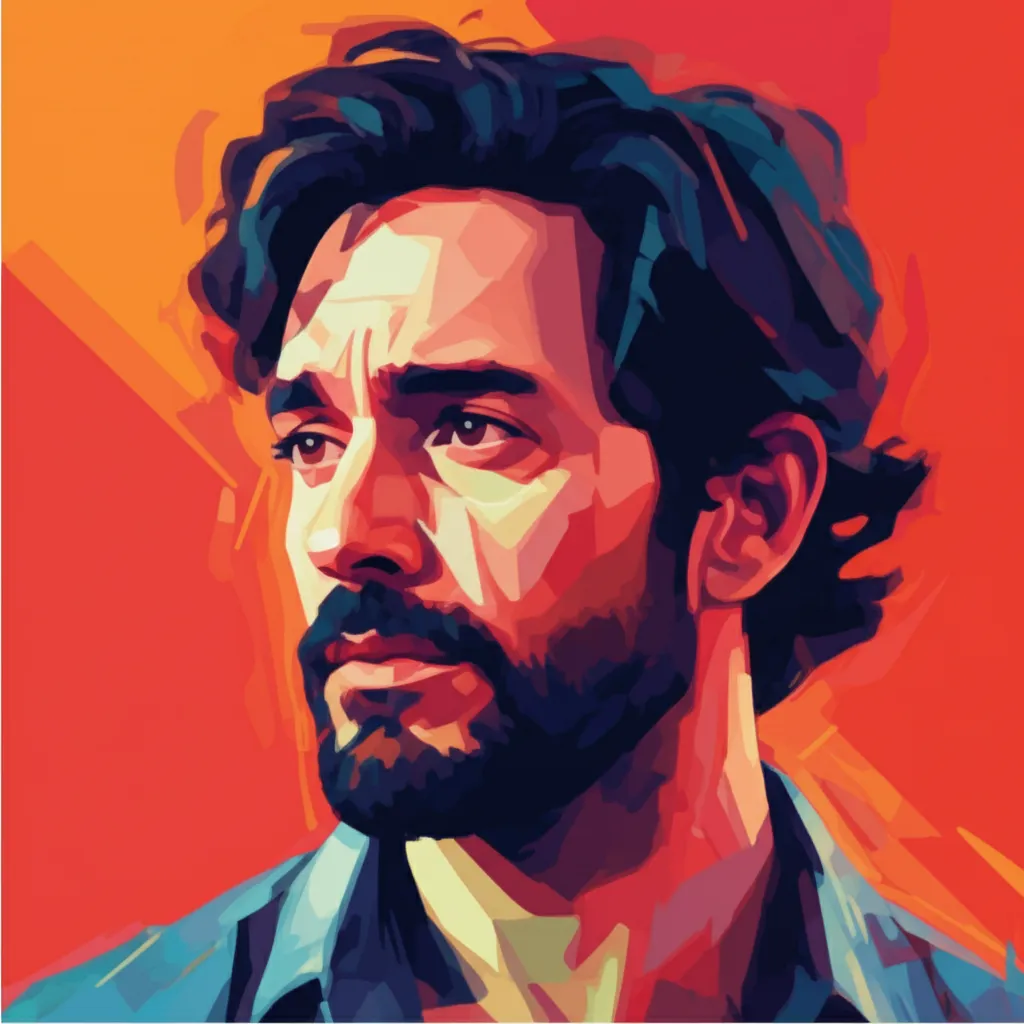 Artistic portrait of Dominic Rains