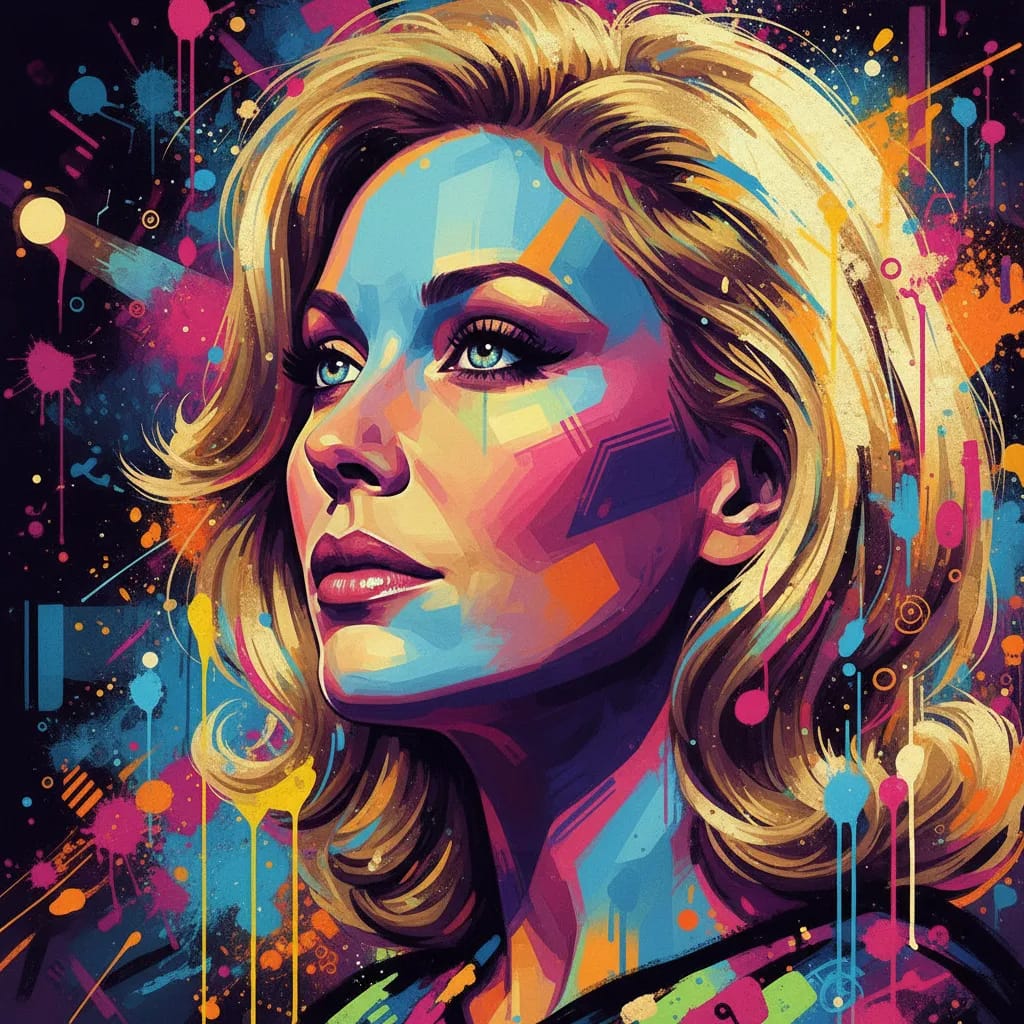Artistic portrait of Donna Mills