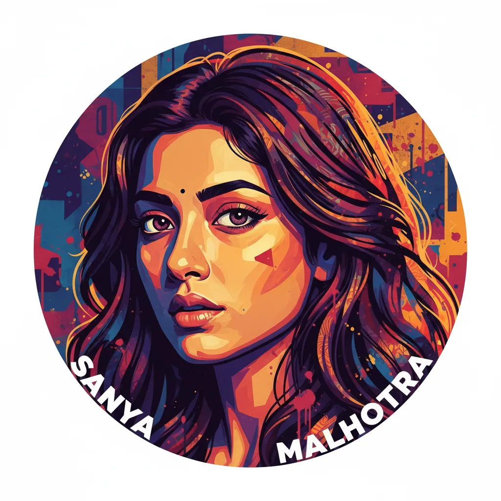 Artistic portrait of Sanya Malhotra