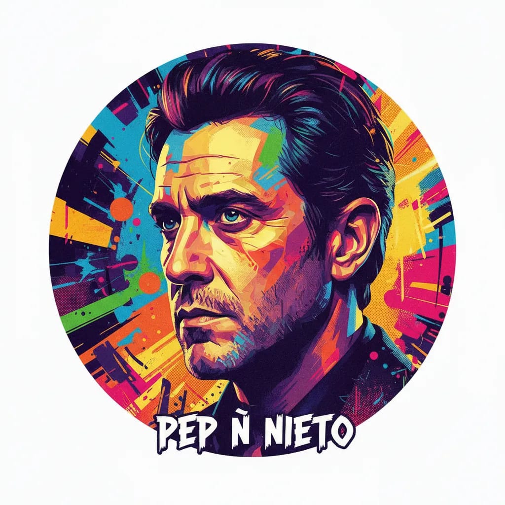 Artistic portrait of Pepón Nieto