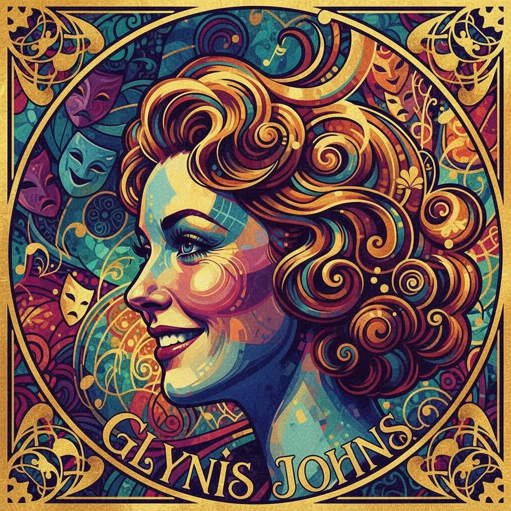 Artistic portrait of Glynis Johns