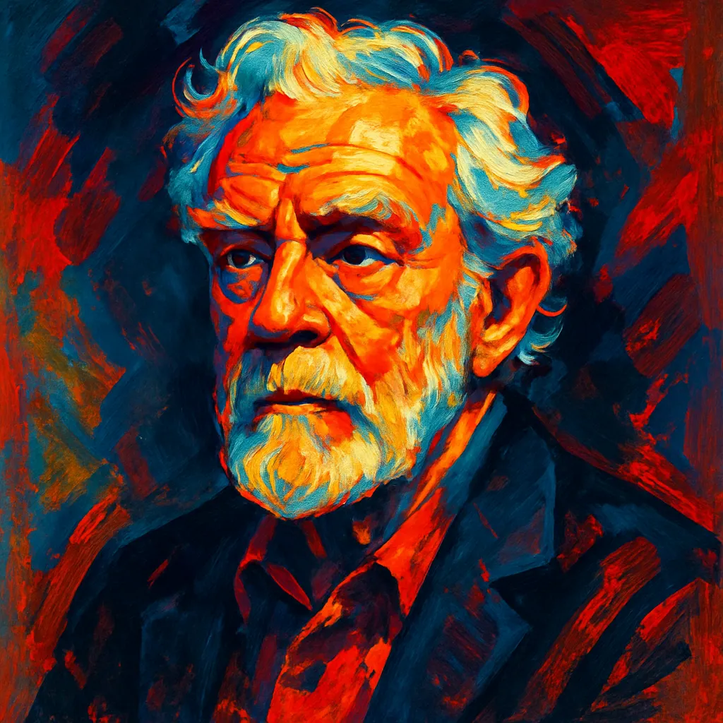 Artistic portrait of Barnard Hughes