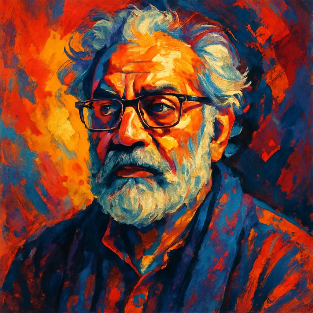 Artistic portrait of M.K. Raina