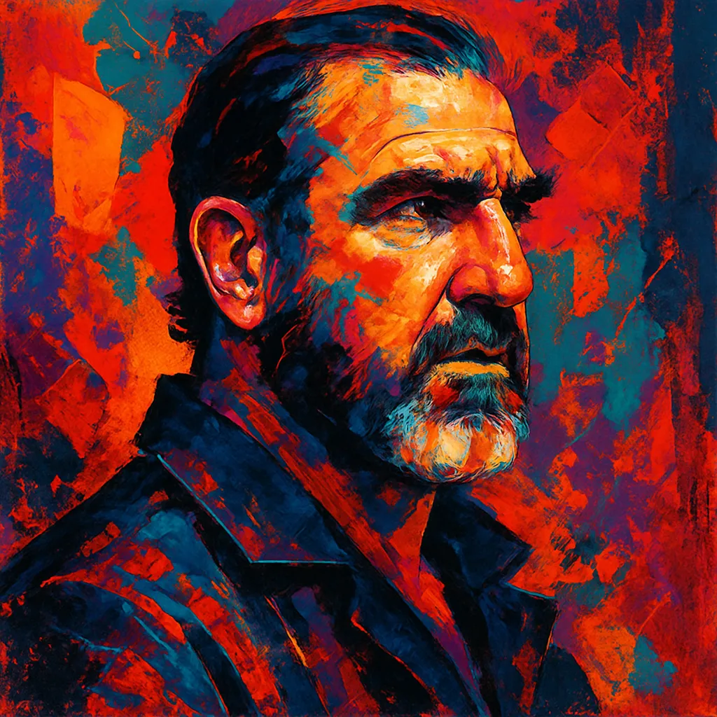 Artistic portrait of Eric Cantona