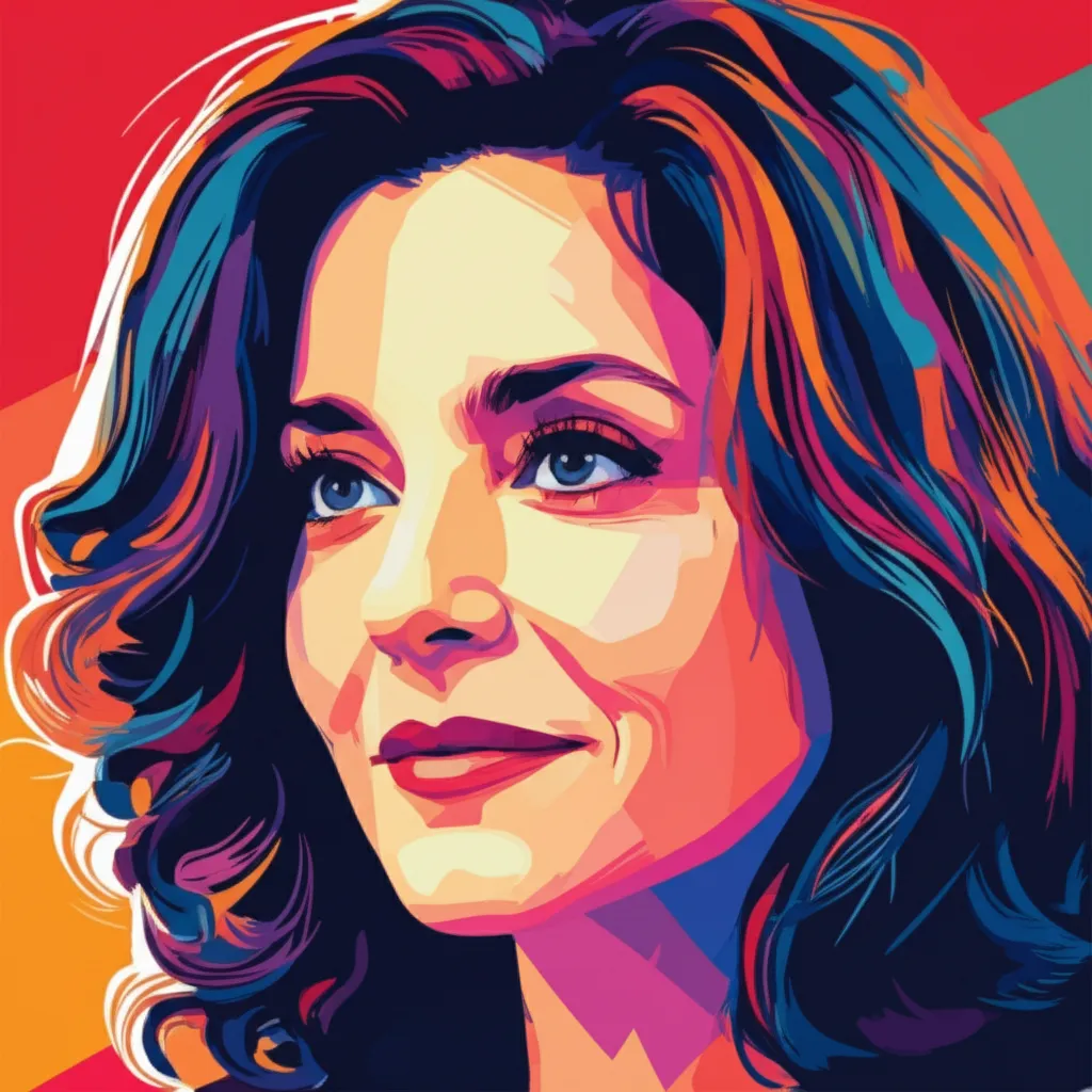 Artistic portrait of Mira Sorvino