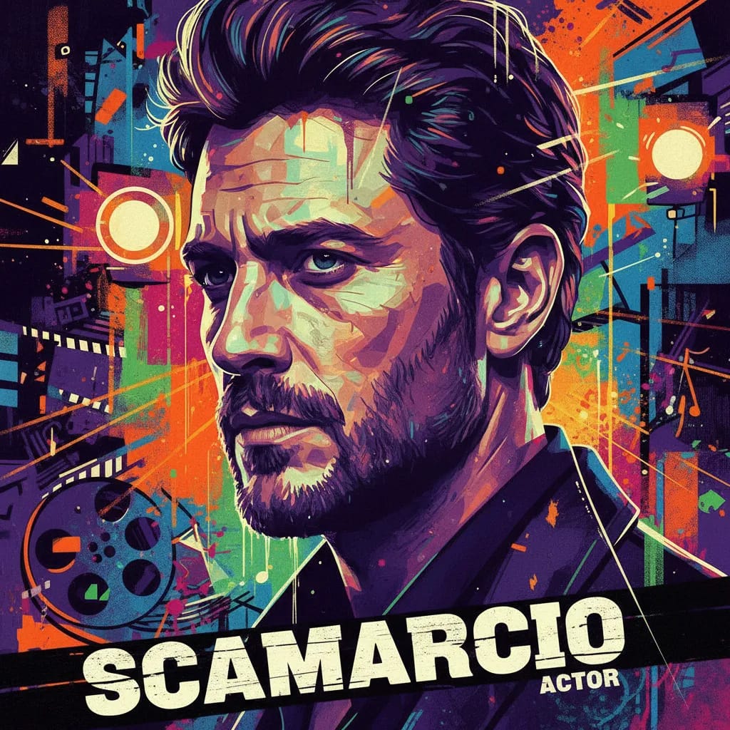 Artistic portrait of Riccardo Scamarcio