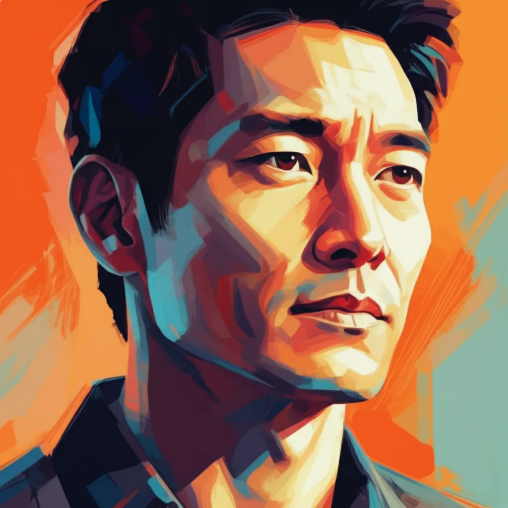 Artistic portrait of Daniel Dae Kim