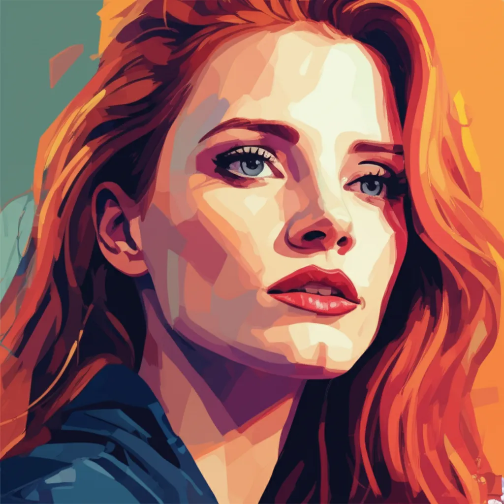 Artistic portrait of Jessica Chastain