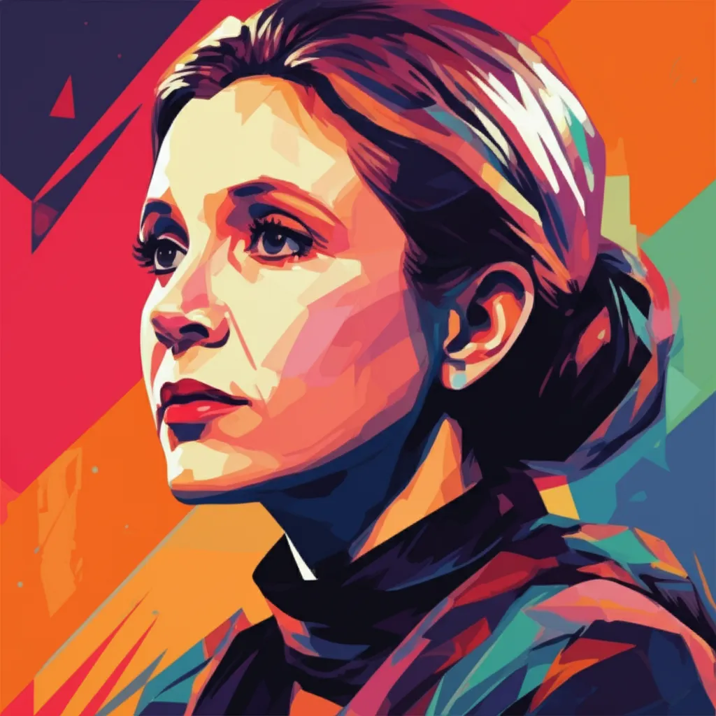 Artistic portrait of Carrie Fisher