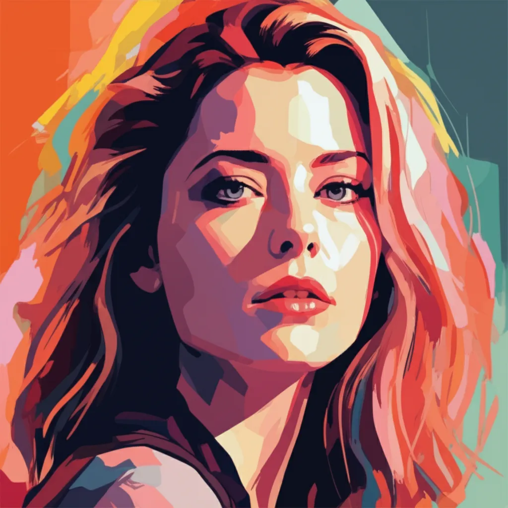 Artistic portrait of Neve Campbell