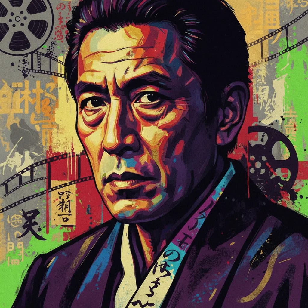 Artistic portrait of Akira Kurosawa