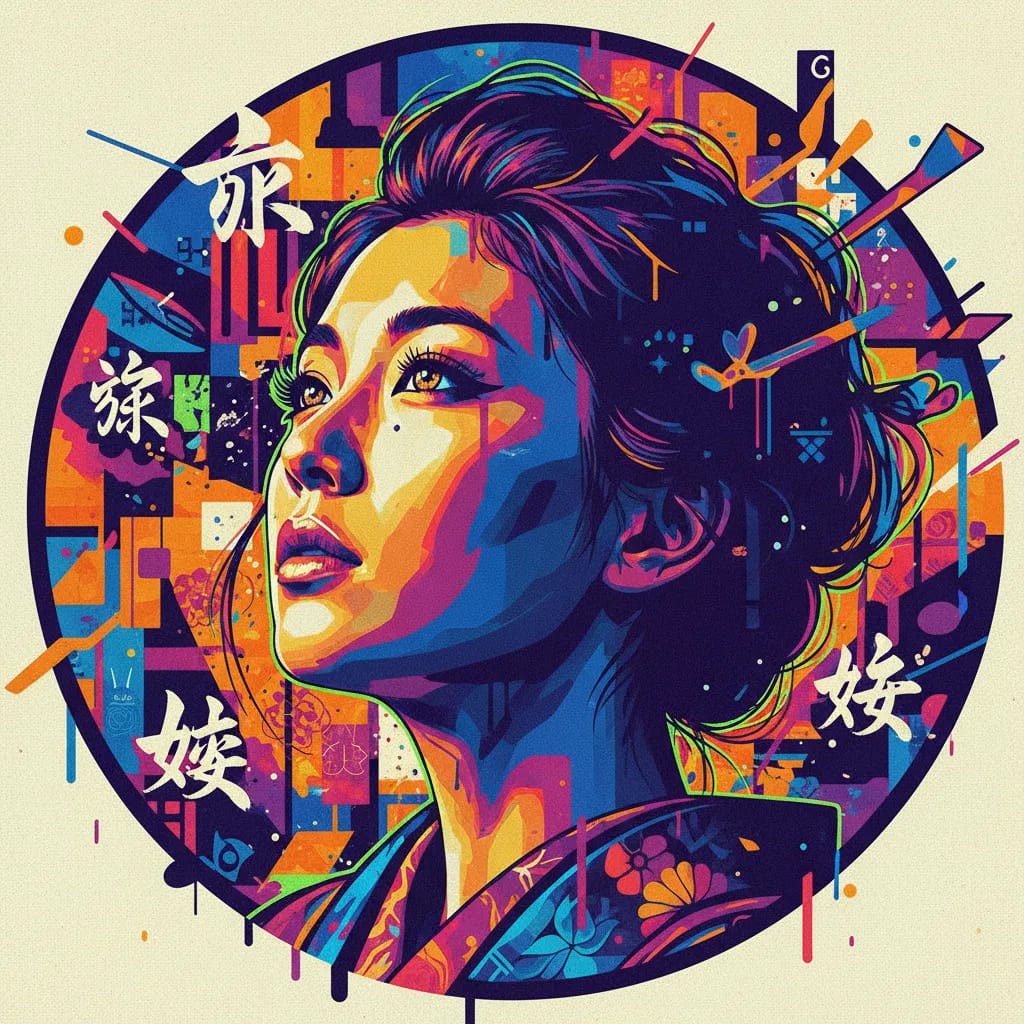 Artistic portrait of Hisako Kanemoto