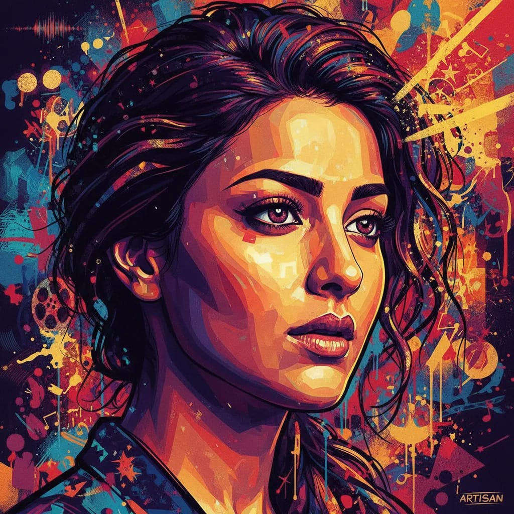 Artistic portrait of Tamannaah Bhatia