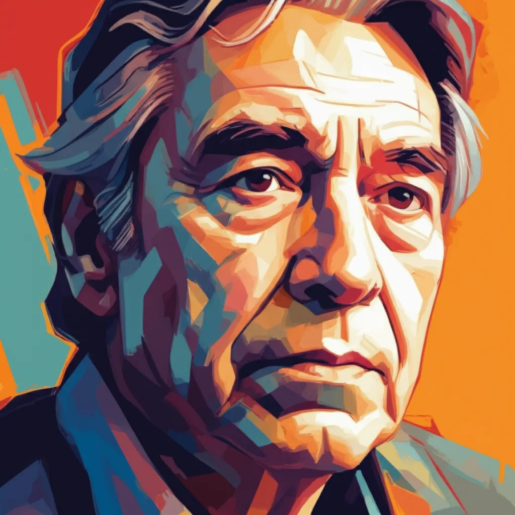 Artistic portrait of Graham Greene