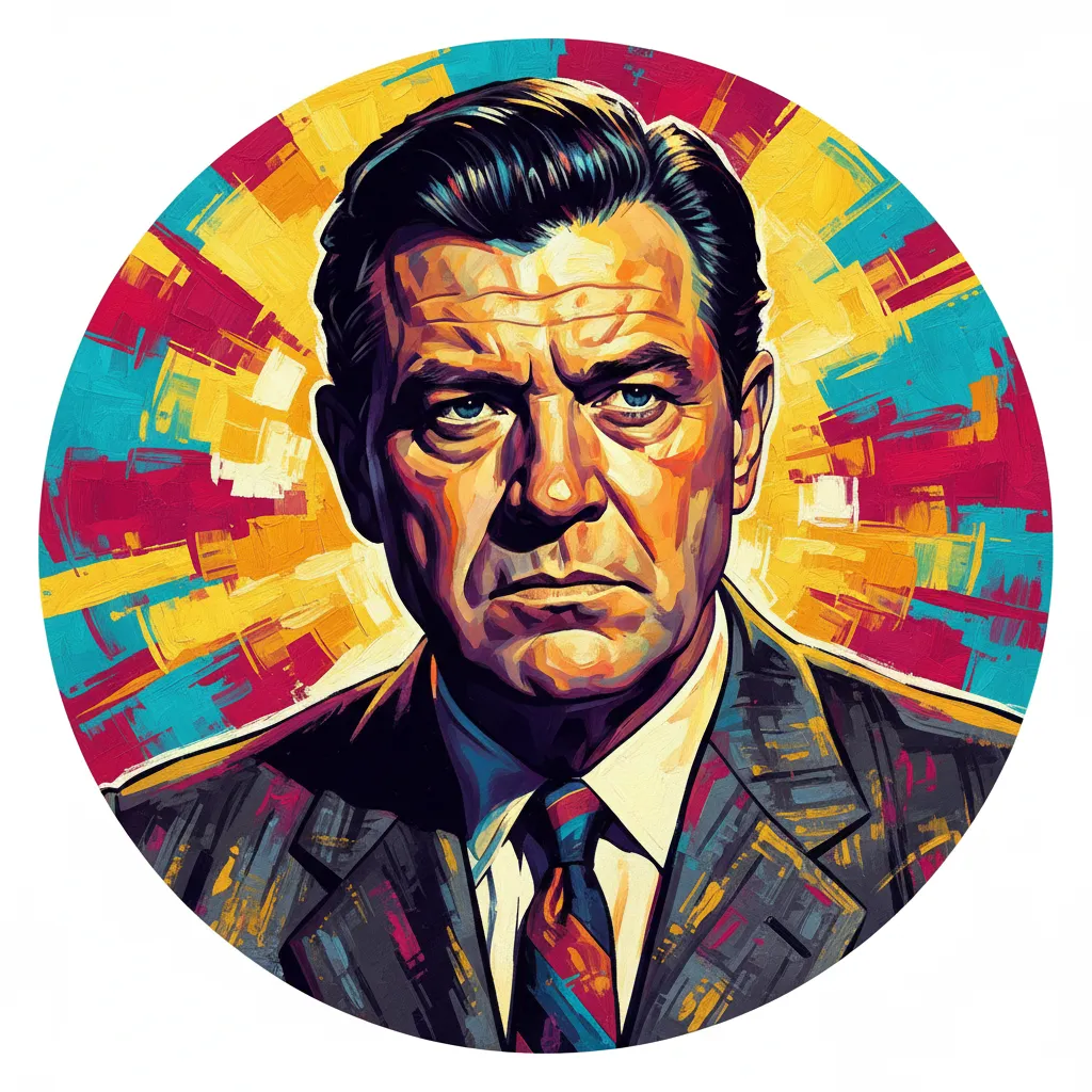 Artistic portrait of Broderick Crawford