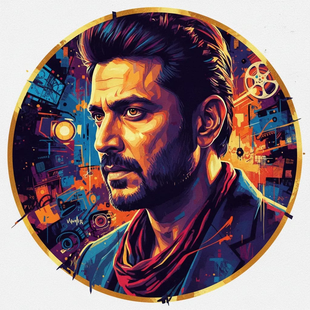 Artistic portrait of Ashutosh Rana