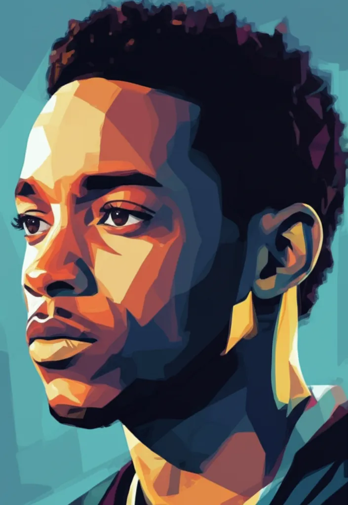 Artistic portrait of Malcolm David Kelley