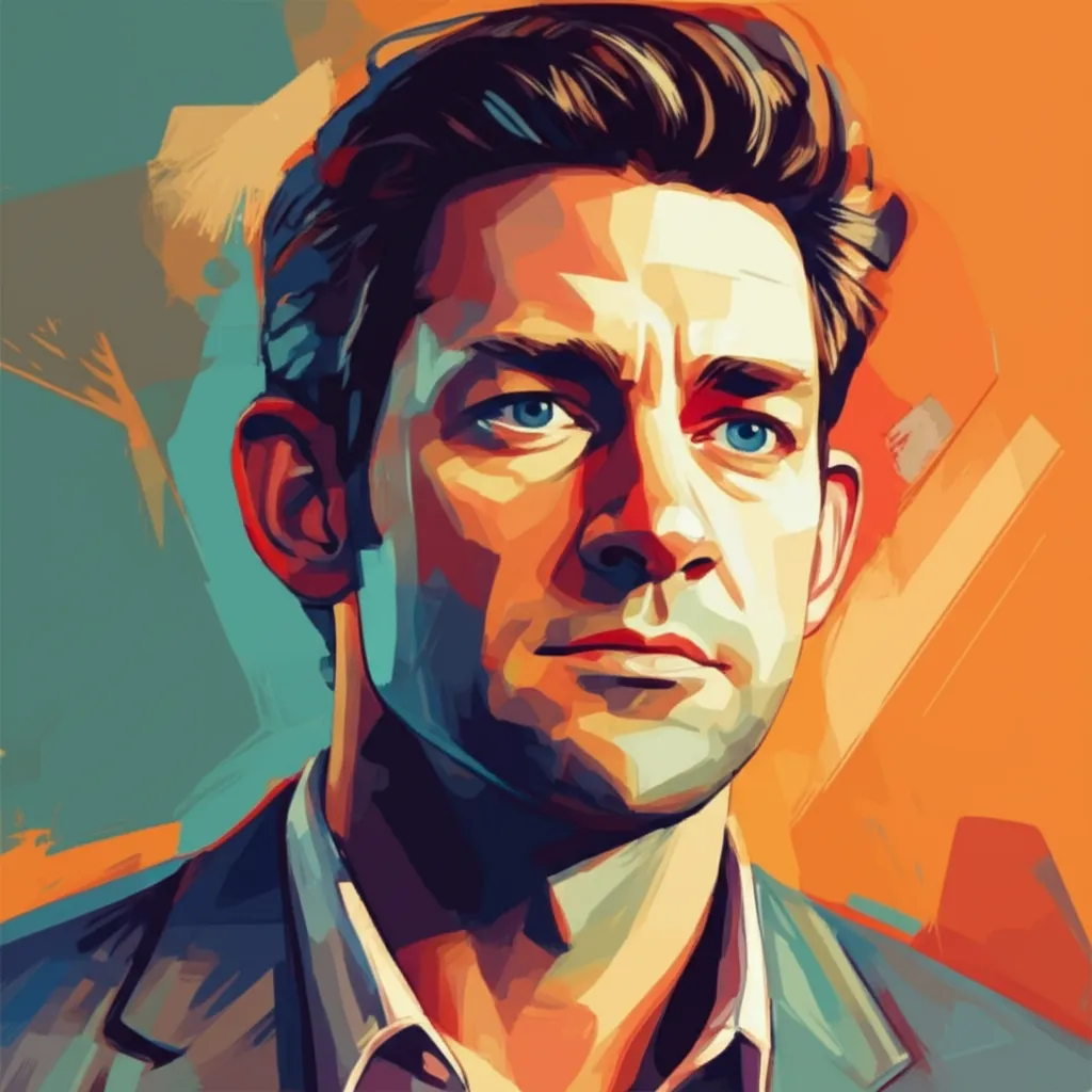 Artistic portrait of John Krasinski