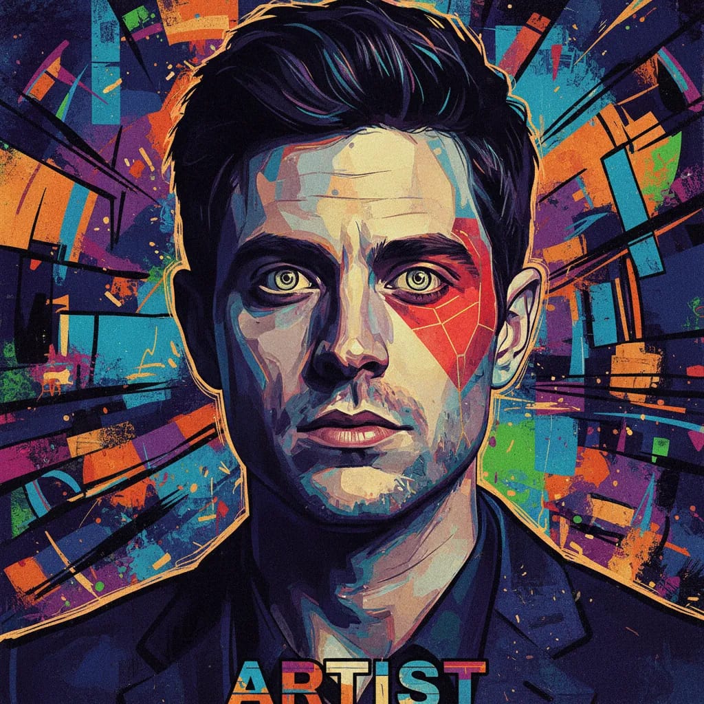 Artistic portrait of Penn Badgley