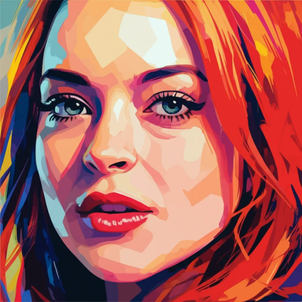 Artistic portrait of Lindsay Lohan