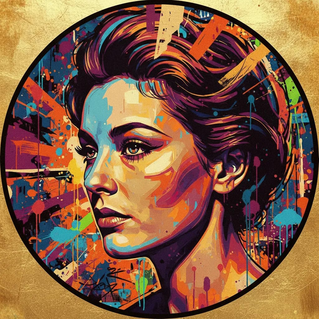Artistic portrait of Eva Bartok