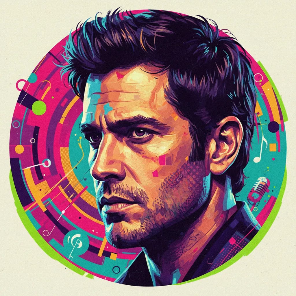 Artistic portrait of Murilo Benício