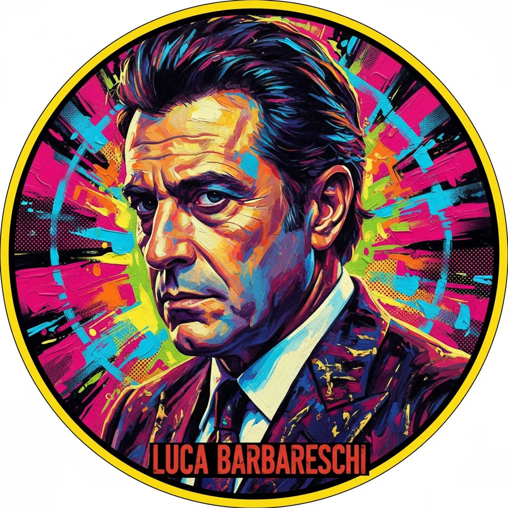Artistic portrait of Luca Barbareschi