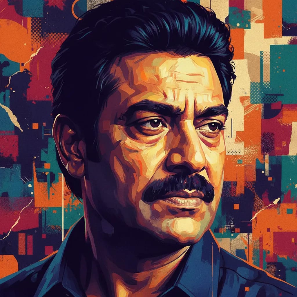 Artistic portrait of Om Puri