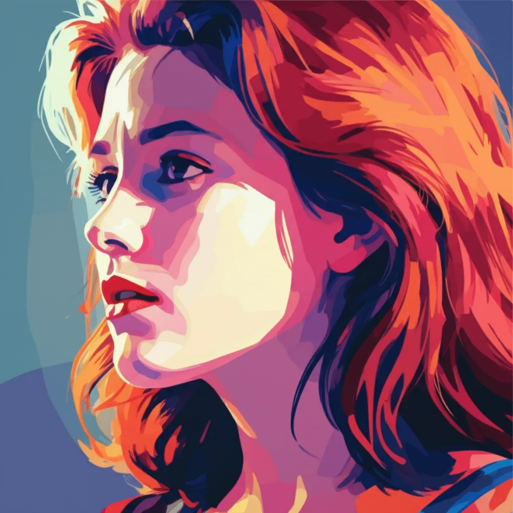 Artistic portrait of Molly Ringwald