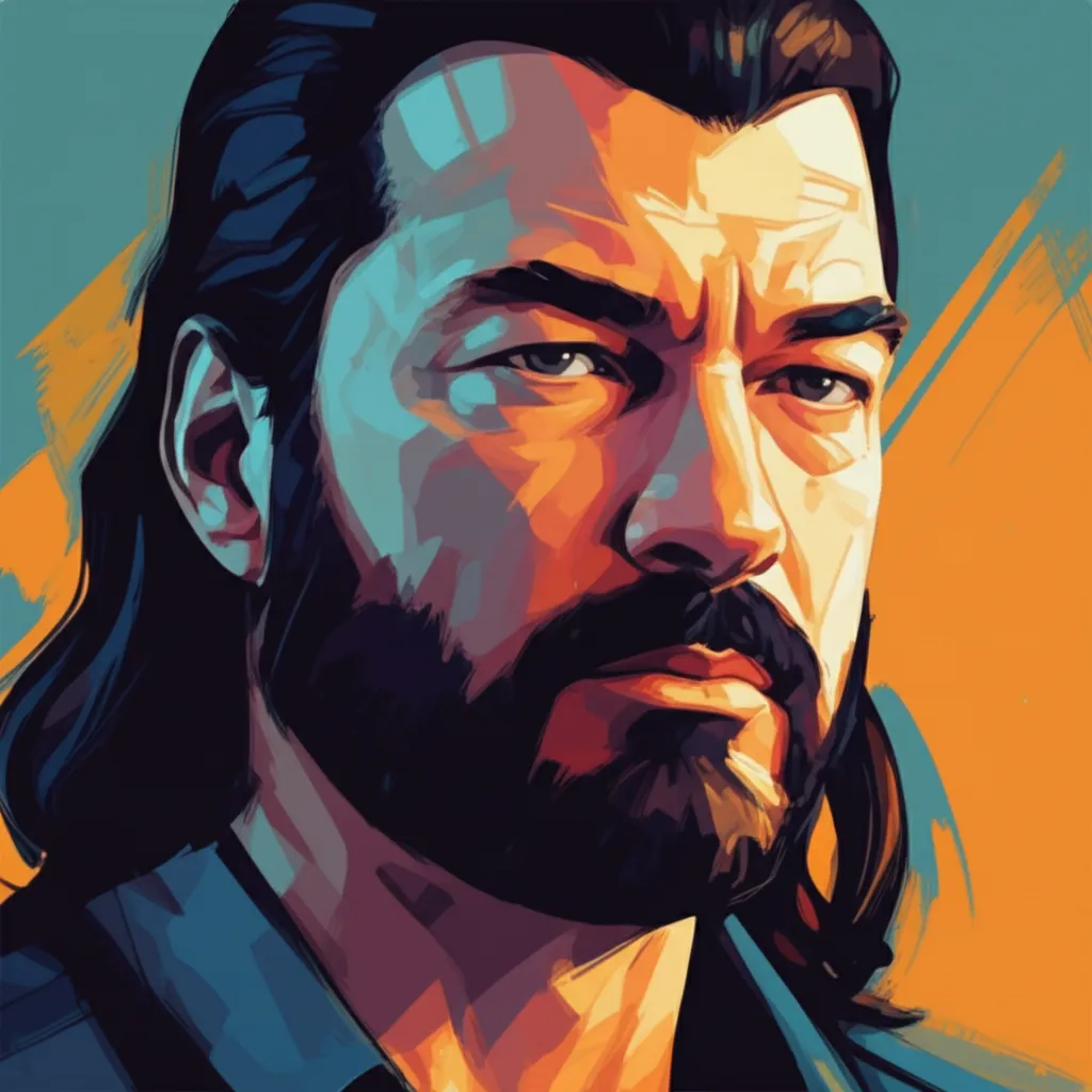 Artistic portrait of Steven Seagal