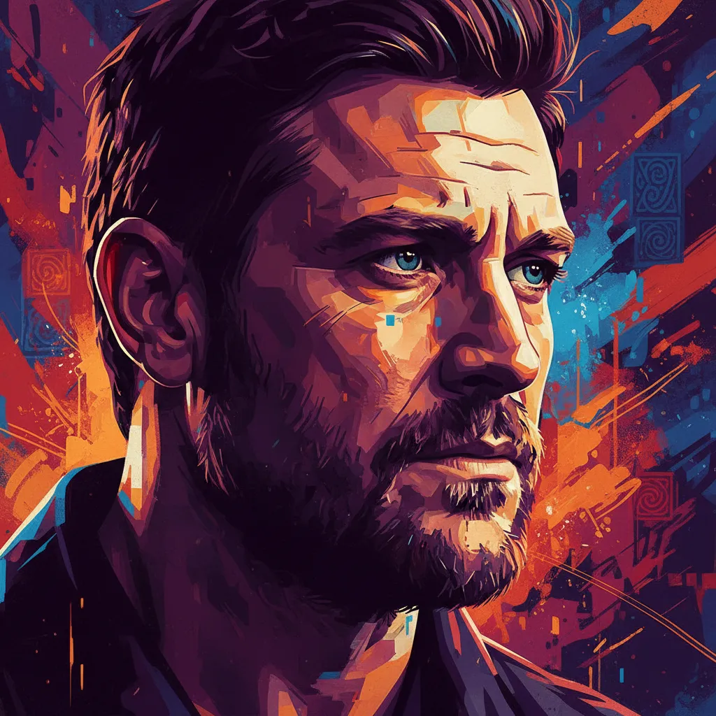 Artistic portrait of Ray Stevenson
