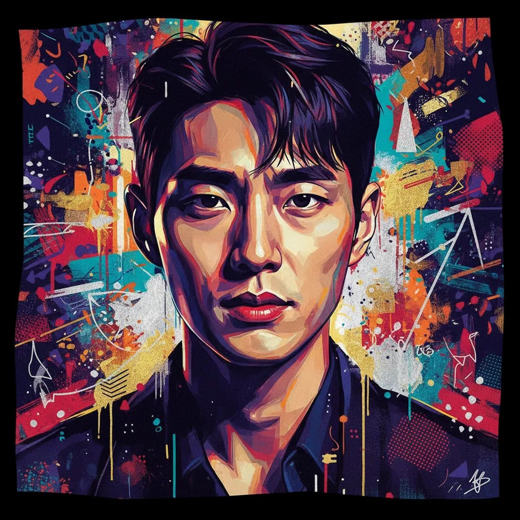 Artistic portrait of Wi Ha-joon