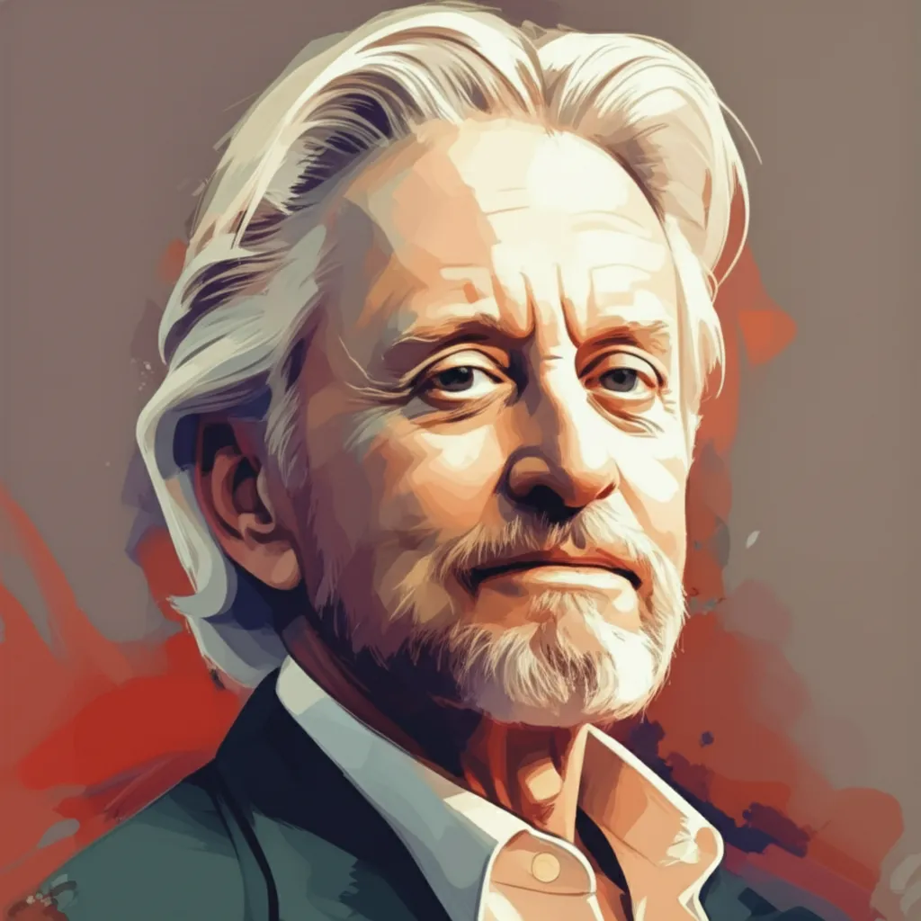 Artistic portrait of Michael Douglas