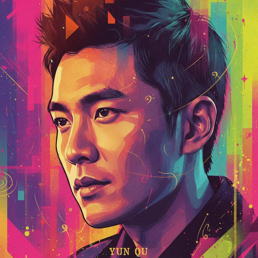 Artistic portrait of Yun Qu